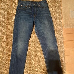 Levi’s premium thick jeans tapered leg sz 24, 25
